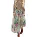 Womens Floral Skirt Dress Boho Long Maxi Full Beach Sun Dress Evening Dresses