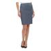 TOMMY HILFIGER Womens Blue Heather Above The Knee Pencil Wear To Work Skirt Size 2