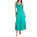 24/7 Comfort Apparel Women's Slim Fit A Line Sleeveless Maxi Dress