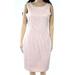 Calvin Klein NEW Pink Women Size 12 Embellished Sleeveless Sheath Dress