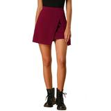Allegra K Women's Mini Side Split High Waisted Skirt
