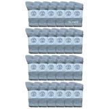 24 Pairs Of Yacht & Smith Wholesale Kids Crew Socks, Childrens Cotton Casual Crew Socks Size 6-8 (Gray)