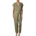 Lauren Ralph Lauren Womens Alpasia Linen Utility Jumpsuit