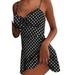 Sexy Dance Women Polka Dot Dress Casual Sleeveless Mini Dress Casual Boho Beach Holiday Dresses