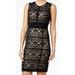 Tommy Hilfiger NEW Black Nude Womens 10 Lace Scoop Neck Sheath Dress