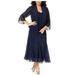 R&M Richards Women's Plus Size Beaded Jacket Dress - Mother of the Bride Dresses, 32W Navy