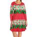 HDE Womens Plus Size Party Dress Ugly Christmas Sweater Long Sleeve Skater Dress (Xmas Trees, 1X)