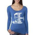 Fight for the Things that You Care About RBG Political Womens Scoop Long Sleeve Top, Vintage Royal, Medium