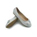 Pipiolo Girls Silver Glitter Elastic Strap Mary Jane Shoes