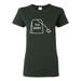 Tea Shirt Tea Bag Funny Pun Humor Womens Graphic T-Shirt, Forest Green, Small