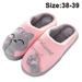 Peroptimist Cartoon Slippers Winter Home Cotton Slippers 38-39 Girl pink