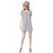 Ever-Pretty Women's Short Sleeve Solid Color Plain Loose T-Shirt Shift Dress Summer Weekend Casual Mini Dresses for Women 05612 Grey US 4