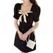 Dresses for Women Black Dress Sexy Vintage Dress Women Elegant Evening Party Summer Temperament Puff sleeve Vestidos