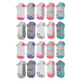 Locker Room Girls Socks 20 Pack No Show Athletic Socks, Sizes 4-8