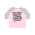 Inktastic You Dont Scare Me I Teach Middle School Adult Women's Plus Size T-Shirt Female Baseball Pink and Heather 2X
