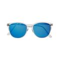 L.G.R Mens Nairobi Polarised Round-Frame Clear Acetate Sunglasses - Made In Italy