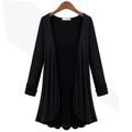 Women Plus Size Loose Solid Duster Cardigan Coats Autumn Casual Long Sleeve Trench Jackets