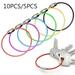 Windfall 5/10Pcs Durable Steel Wire Rope Ring Connector Keychain Key Holder Hanging Cable Key Ring