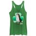 Women's Star Wars The Last Jedi St. Patrick's Day Porg Shamrock Racerback Tank Top