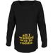 All I Wanted Cuddle Funny Black Maternity Soft Long Sleeve T-Shirt - X-Large