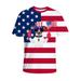 Niuer Mens 3D Print American Flag Tee Summer Casual Novelty Shirts Gym Workout Bodybuilding Basic Tee