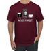 Never Forget Floppy Disk VHS Cassette Tape Humor Men's Graphic T-Shirt, Maroon, 5XL