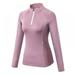 MELLCO Women's Spring Full Zip Running Track Jacket, Long Sleeve Slim Fitness, Soft Handfeel Sports Jacket Pink L