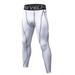 Quick Dry Trousers for Men Compression Cool Dry Sports Tights Pants Base layer Running Leggings Yoga Rashguard Men's White S