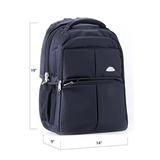 Office Factor Black Laptop Computer Backpack, Multi-functional bag-Lightweight Backpack, Convertible Accessory Messenger Bag/Ergonomic Straps