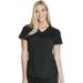 Cherokee Luxe Sport Scrubs Top for Women Mock Wrap CK603, XS, Black