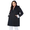 Jessica London Women's Plus Size A-Line Hooded Raincoat