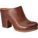 Kork-Ease Womens SAGANO Leather Block Heel Clogs