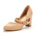 DREAM PAIRS Women' Fashion Closed Toe High Heel shoes Wedding Dress Pump shoes CHARLEEN NUDE/SUEDE Size 8.5