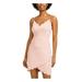 B DARLIN Womens Pink Solid Spaghetti Strap V Neck Above The Knee Sheath Dress Size 7\8