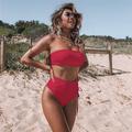 High Waist Bikinis Women Swimsuit Female Sexy Bandeau Swimwear Bikini Set Bathing Suit Beachwear