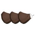 DALIX Skin Tone Face Mask 3 Layer Filter Pocket Nose Piece Cappuccino L-XL (3-Pack)