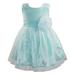 Styles I Love Little Girl Organza Birthday Wedding Flower Girl Sleeveless Dress Satin Special Occasion Formal Dresses (Teal, 120/4-5 Years)