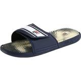 FILA Men's Massaggio Slippers Casual Slide Sandals (11 M, Fila Navy, White, Fila Red)