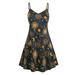 LIDYCE Plus Size Women Printed O-Neck Sleeveless Dress