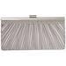 Jessica McClintock Laura Rhinestone Satin Clutch Evening Purse - V61656