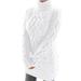 FASHIONWT Women's Knitted Twist Turtleneck Sweater Dress