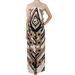 Dolce & Gabbana White Striped Silk Gown Maxi Dress