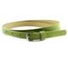 Thin Belts For Women Multi Color Skinny Faux Leather Waistband Casual Belts Strap,Green