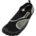 Mens Water Shoes Aqua Socks Surf Pool Beach Swim Slip On 40306-9D(M)US Black-Grey