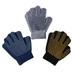 EvridWear Boys Girls Magic Stretch Gripper Gloves 3 Pair Pack (Dot printing, Small)