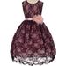 Dreamer PePi Floral Lace Bead Ribbon Easter Party Birthday Little Girls' Flower Girl Dress Black Pink 4 (C03B38)