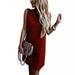 UKAP Sleeveless Sundress for Womens Ladies Casual Plain Tank Dress Fashion Crew Neck Tunic Shirt Dresses