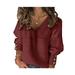 HIMONE Women Puff Sleeve Button V Neck Sweater Pullovers Lady Elegant Casual Long Lantern Sleeve Tops Sexy Oversized Knitted Sweater