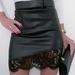 Newest Hot Women Lace Skirt Bandage Zipper Leather High Waist Pencil Skirt Bodycon Hip Short Mini Skirts Ladies Clubwear