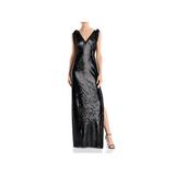 Aidan by Aidan Mattox Womens Sleeveless Sequined Evening Dress